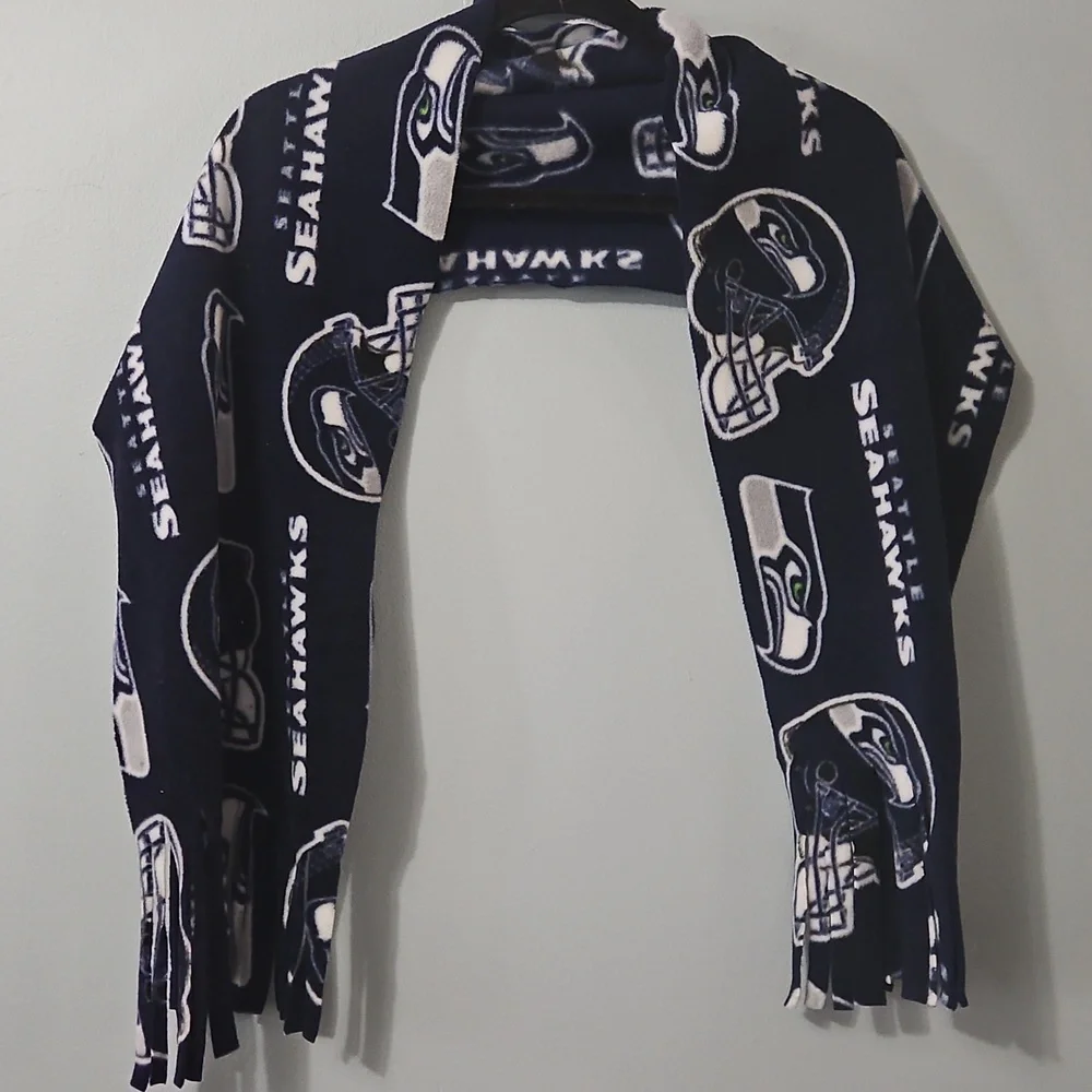 Seattle Seahawks Navy Blue Blanket Style Scarf 11.5x60